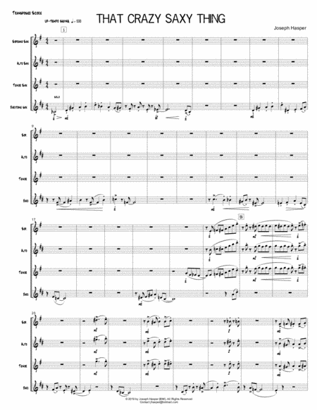 That Crazy Saxy Thing Saxophone Quartet Page 2