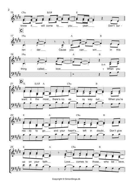 That The Way It Is Celine Dion Arr For Sat Choir Gospel Style Page 2