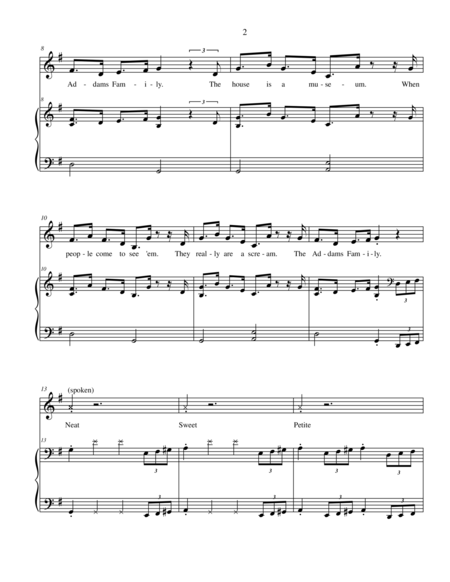 The Addams Family Theme Song Easy Piano Solo Page 2