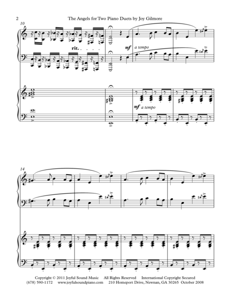 The Angels Two Piano Duet Page 2