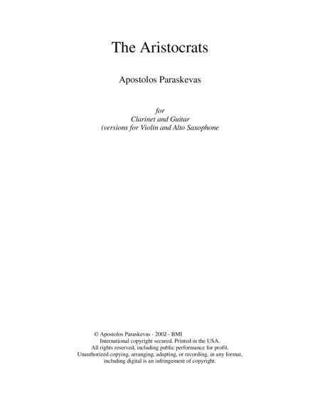 The Aristocrats Classical Guitar Clarinet Sax Violin Page 2