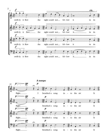 The Arrow And The Song Satb Vocal Quartet Page 2