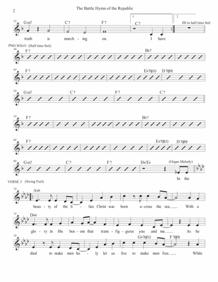 The Battle Hymn Of The Republic Vocal Page 2
