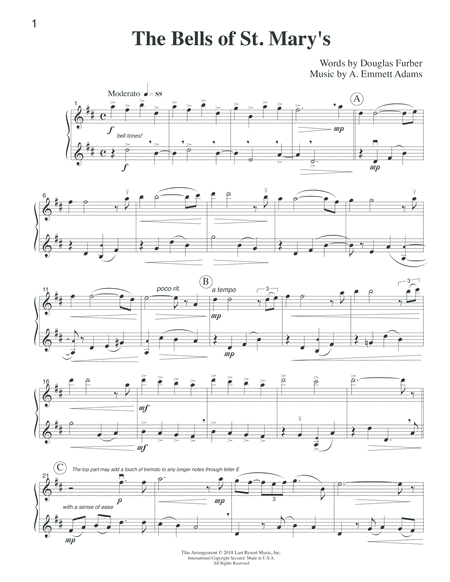 The Bells Of St Marys For Flute Duet Or Oboe Duet Music For Two Page 2