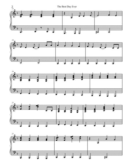 The Best Day Ever Advanced Piano Page 2