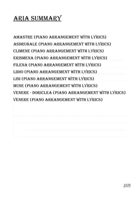 The Best Of Francesco Cavalli Arias Complete Collection Piano Reduction With Lyrics Page 2