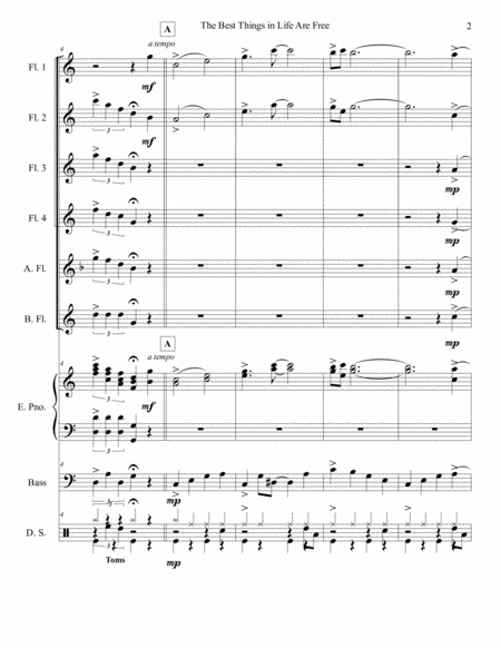 The Best Things In Life Are Free Flute Choir Page 2