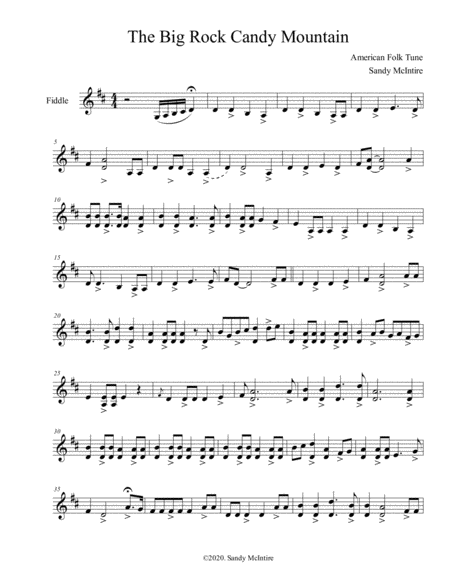 The Big Rock Candy Mountain Fiddle Tune Page 2