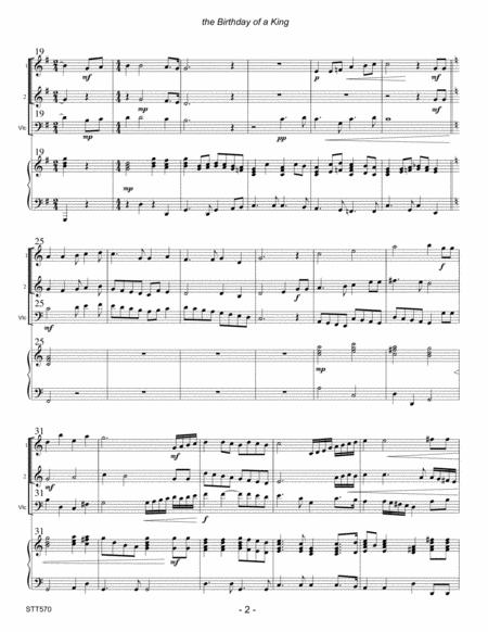 The Birthday Of A King 2 Violins Cello With Piano Accompaniment Page 2