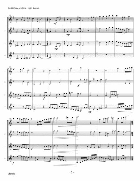 The Birthday Of A King Violin Quartet Or 3 Violins Viola Unaccompanied Page 2