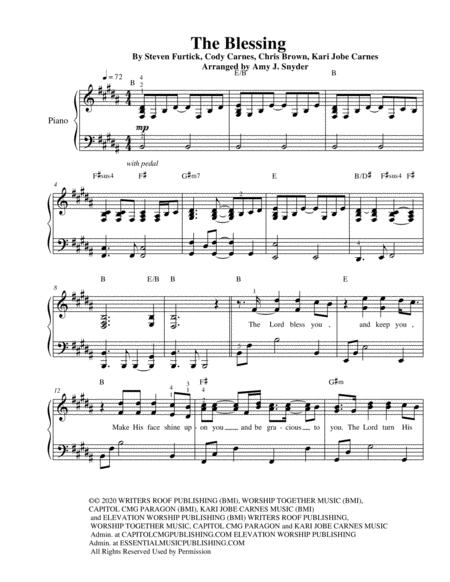 The Blessing Piano Solo Page 2