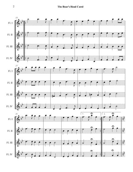 The Boars Head Carol Flute Quartet Intermediate Page 2