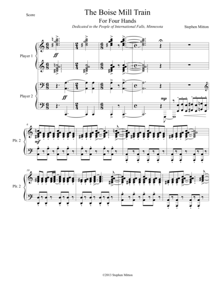 The Boise Mill Train For Four Hands Piano Page 2