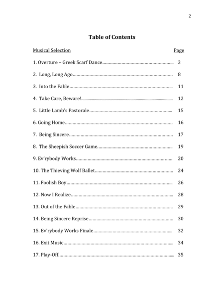 The Boy Who Cried Wolf Piano Vocal Score Page 2