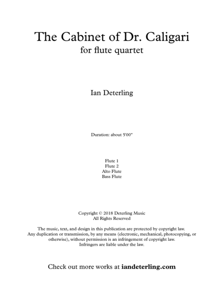The Cabinet Of Dr Caligari For Flute Quartet Page 2