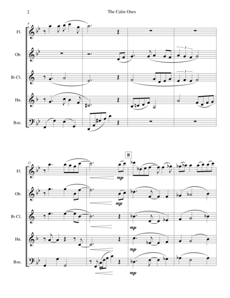 The Calm Ones In A Noisy World Woodwind Quintet Page 2