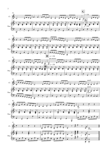 The Can Can For Clarinet And Piano Page 2
