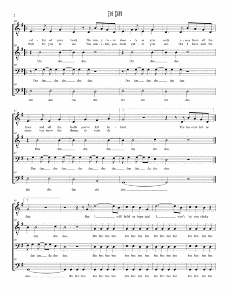 The Cave Mumford Sons For Ttbb A Cappella Quartet Page 2