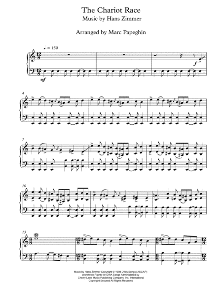 The Chariot Race From The Prince Of Egypt Piano Solo Page 2
