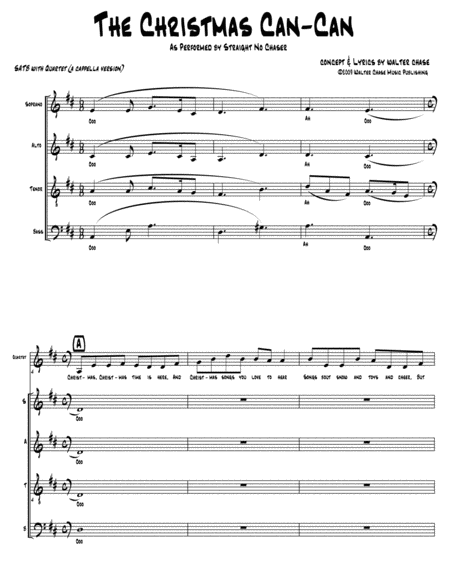 The Christmas Can Can As Performed By Straight No Chaser Satb Page 2