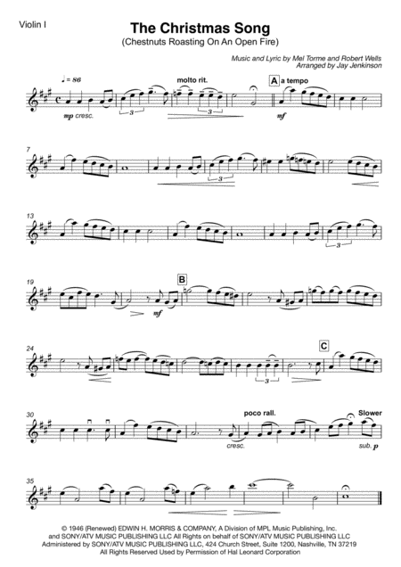 The Christmas Song Chestnuts Roasting On An Open Fire For String Quartet Page 2