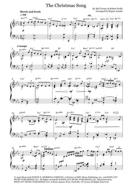 The Christmas Song Chestnuts Roasting On An Open Fire Solo Piano Page 2