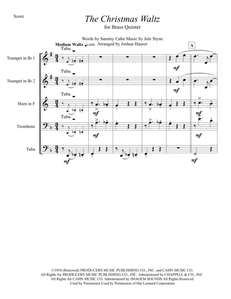 The Christmas Waltz Brass Quintet Page 2