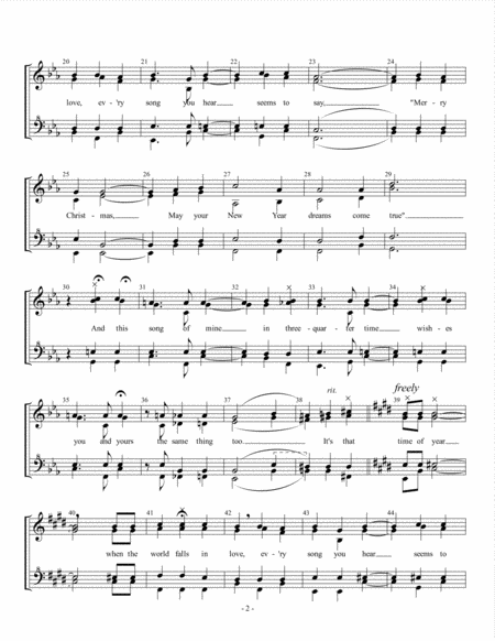 The Christmas Waltz For Womens Chorus Page 2