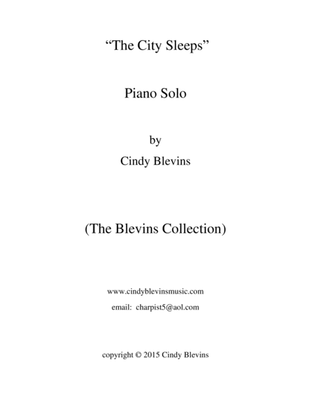 The City Sleeps Solo For Piano Page 2