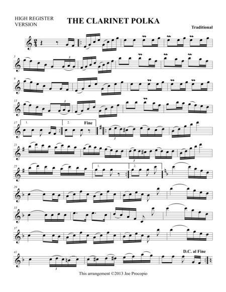 The Clarinet Polka Page 2