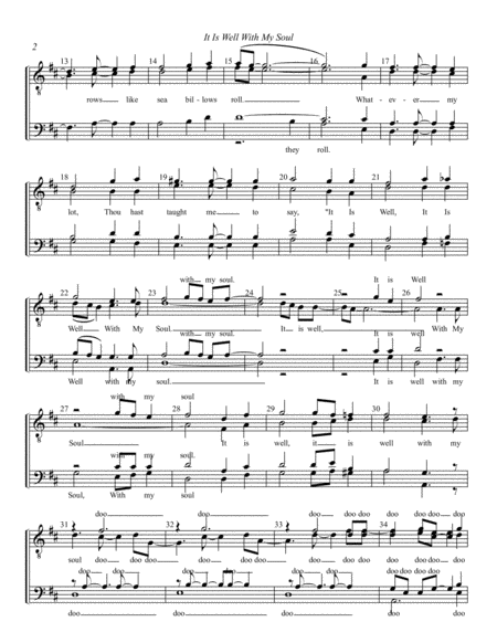 The Classic Hymn Arranged For Men In 4 Part A Cappellla Page 2