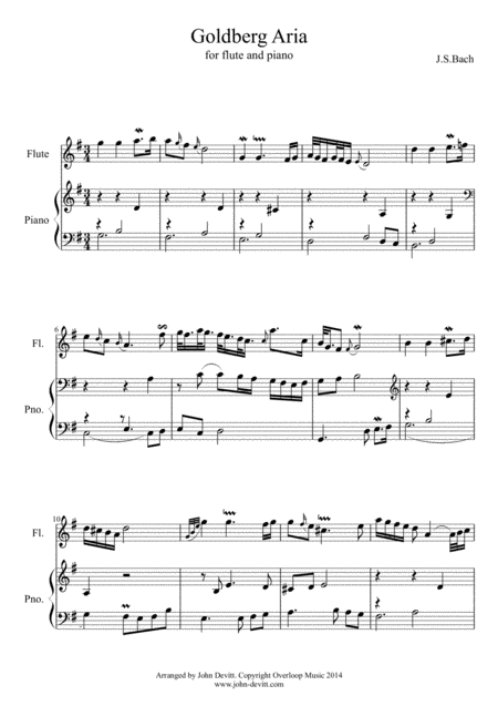 The Complete Goldberg Variations For Flute Piano Page 2
