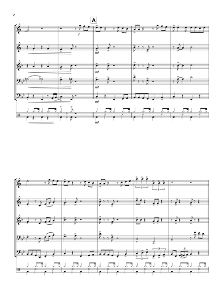 The Continental Brass Quintet Optional Drums Page 2
