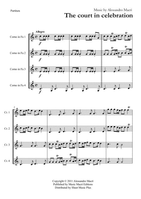 The Court In Celebration For Horn Quartet Page 2