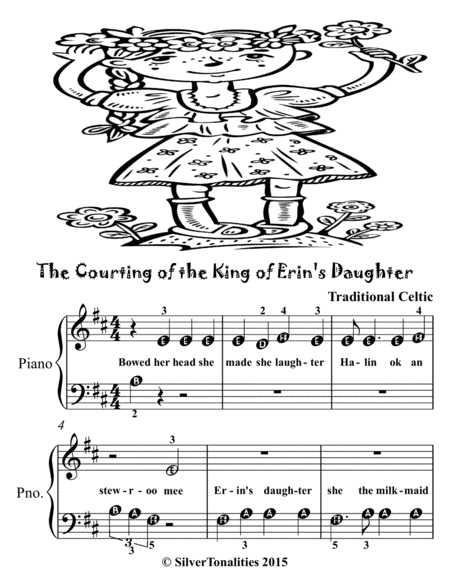 The Courting Of The King Of Erins Daughter Beginner Piano Sheet Music Tadpole Edition Page 2