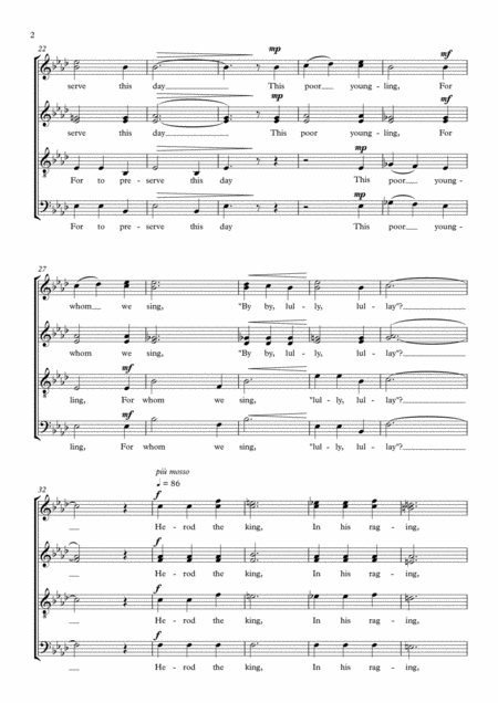 The Coventry Carol A New Musical Setting Satb A Cappella Page 2