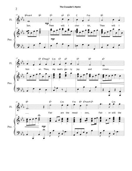 The Crusaders Hymn Flute Piano Duet Page 2