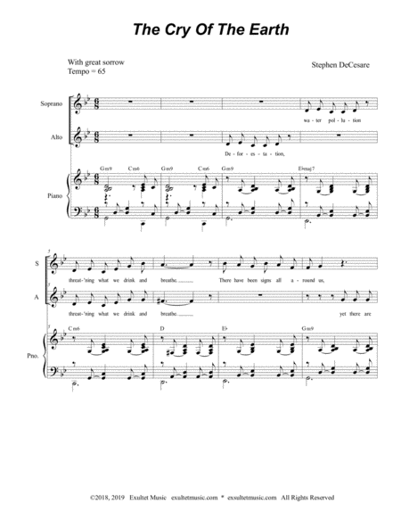 The Cry Of The Earth Duet For Soprano And Alto Solo Page 2