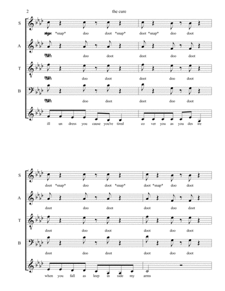 The Cure Lady Gaga Female A Cappella Arrangement Page 2