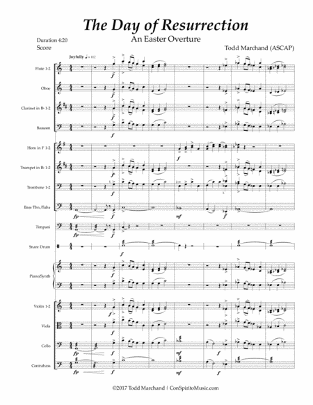 The Day Of Resurrection Easter Overture For Church Orchestra Page 2