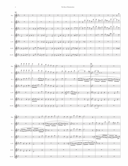 The Day Of Resurrection For Flute Choir Page 2