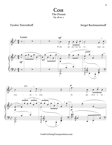 The Dream Op 38 No 5 B Flat Major Page 2