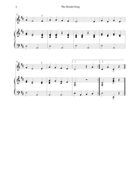 The Dreidel Song I Have A Little Dreidel For Beginning Violin With Optional Piano Accompaniment Page 2