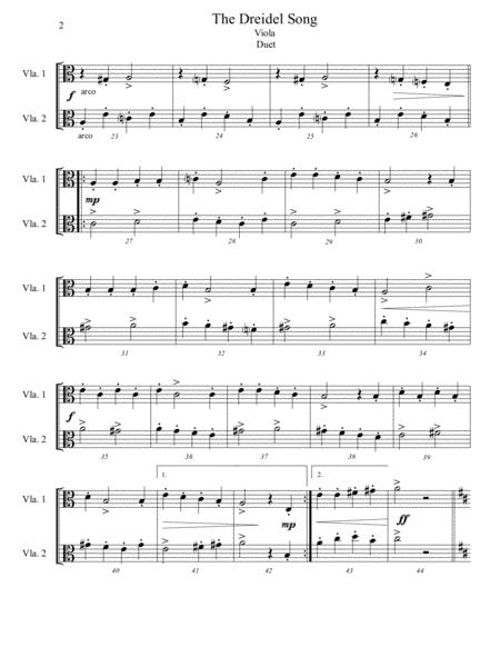 The Dreidel Song Viola Duet Intermediate Page 2