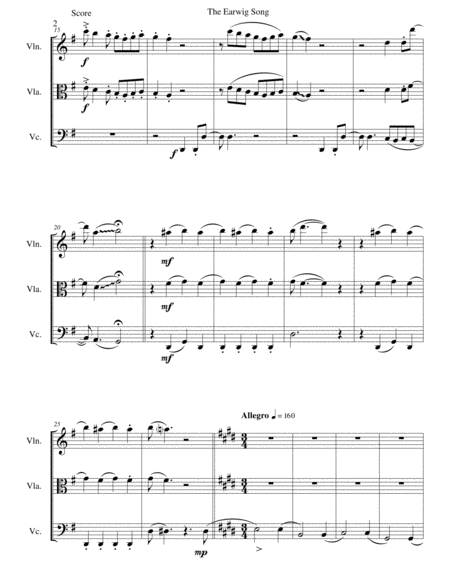 The Earwig Song For String Trio Page 2