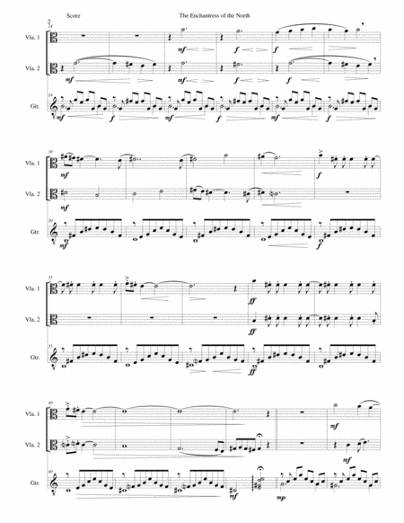 The Enchantress Of The North L Incantatrice Del Norte For 2 Violas And Guitar Page 2