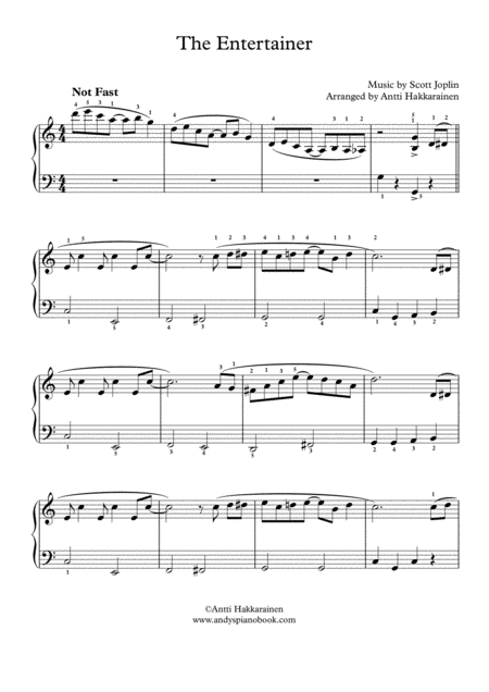 The Entertainer Easy Piano Solo Page 2
