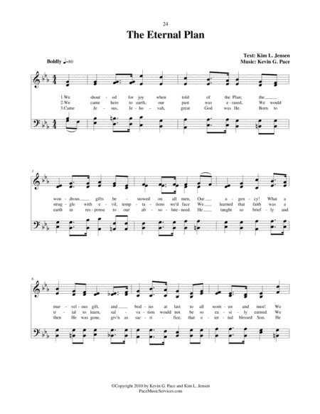 The Eternal Plan An Original Hymn For Satb Voices Page 2