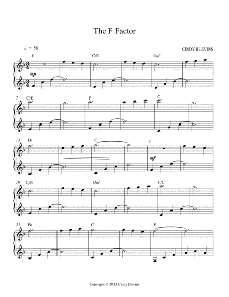 The F Factor An Original Solo For Double Strung Harp Page 2