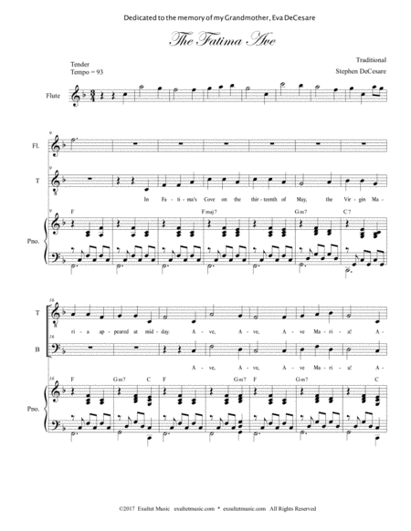 The Fatima Ave Duet For Tenor And Bass Solo Page 2